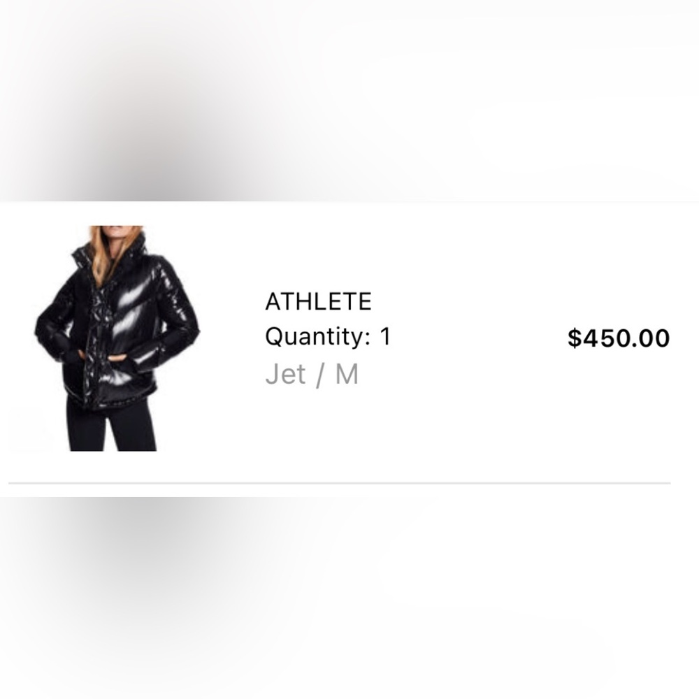 Black glossy Sam NYC puffer